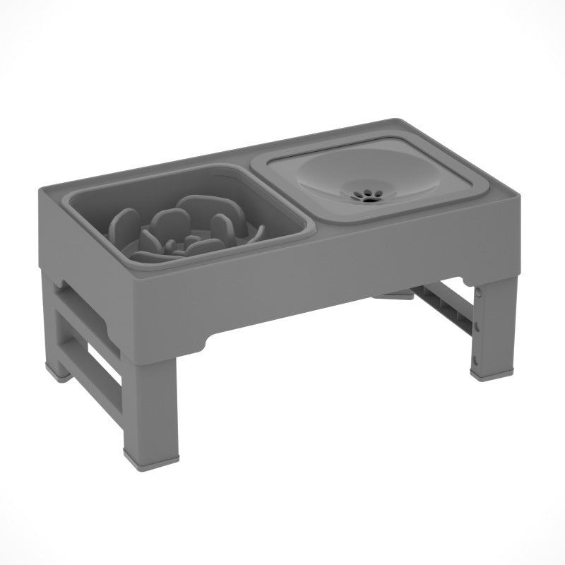 Adjustable Dog Feeder with Double Bowls
