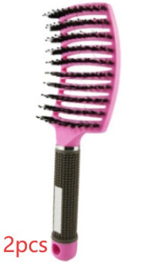 Women Detangler Hair Brush Bristle Nylon Scalp Massage Teaser