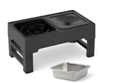 Adjustable Dog Feeder with Double Bowls