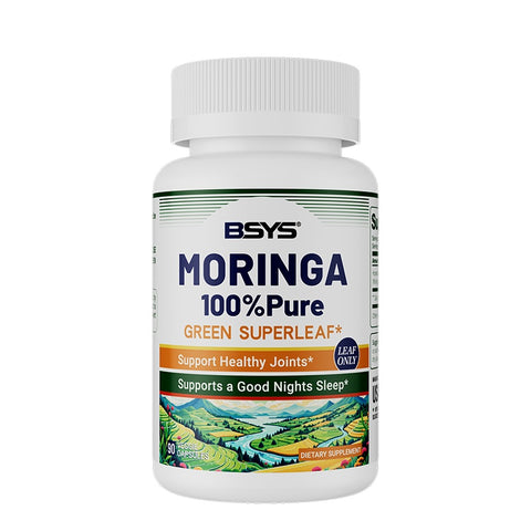 BSYS Moringa Capsules Antioxidant & Anti-Inflammatory Support Blood Sugar Health Aid Cholesterol Balance Formula Heart Wellness Support Immune Boost & Natural Defense