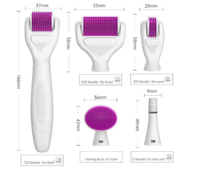 DermaKit 6-in-1 Derma Roller Kit Facial Microneedling Facial Skin Care