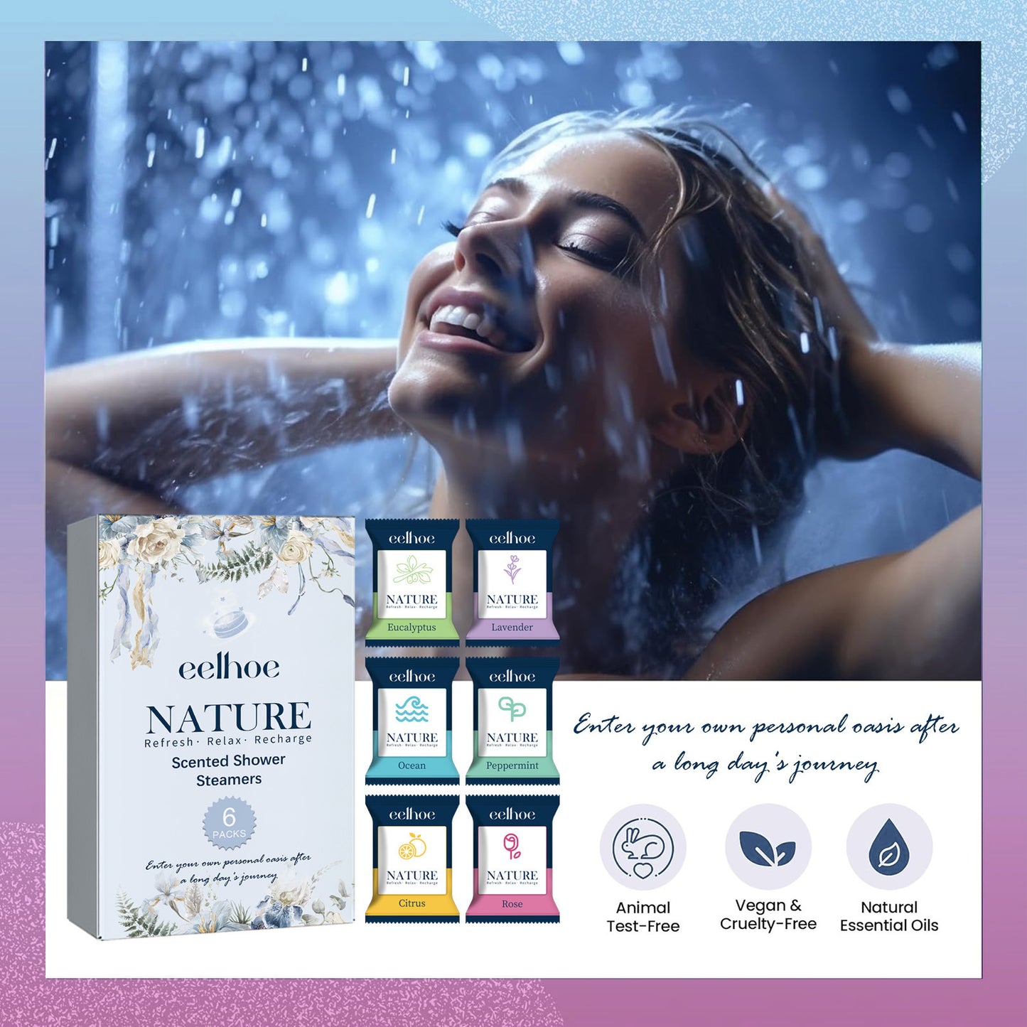Portable Fragrance Aromatherapy Shower Piece Deep Cleaning Relaxation SPA