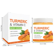 Turmeric & Vitamin C Body Scrub Deep Cleanse, Exfoliate & Strengthen Daily Shower Ritual Natural Ingredients Blend With Turmeric, Vitamin C & Hyaluronic Acid