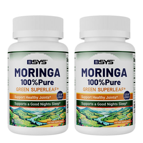 BSYS Moringa Capsules Antioxidant & Anti-Inflammatory Support Blood Sugar Health Aid Cholesterol Balance Formula Heart Wellness Support Immune Boost & Natural Defense
