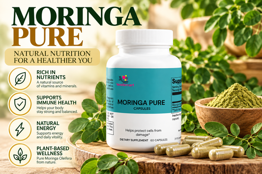 Pure Moringa Capsules – 800mg Moringa Oleifera Leaf | 60 Capsules