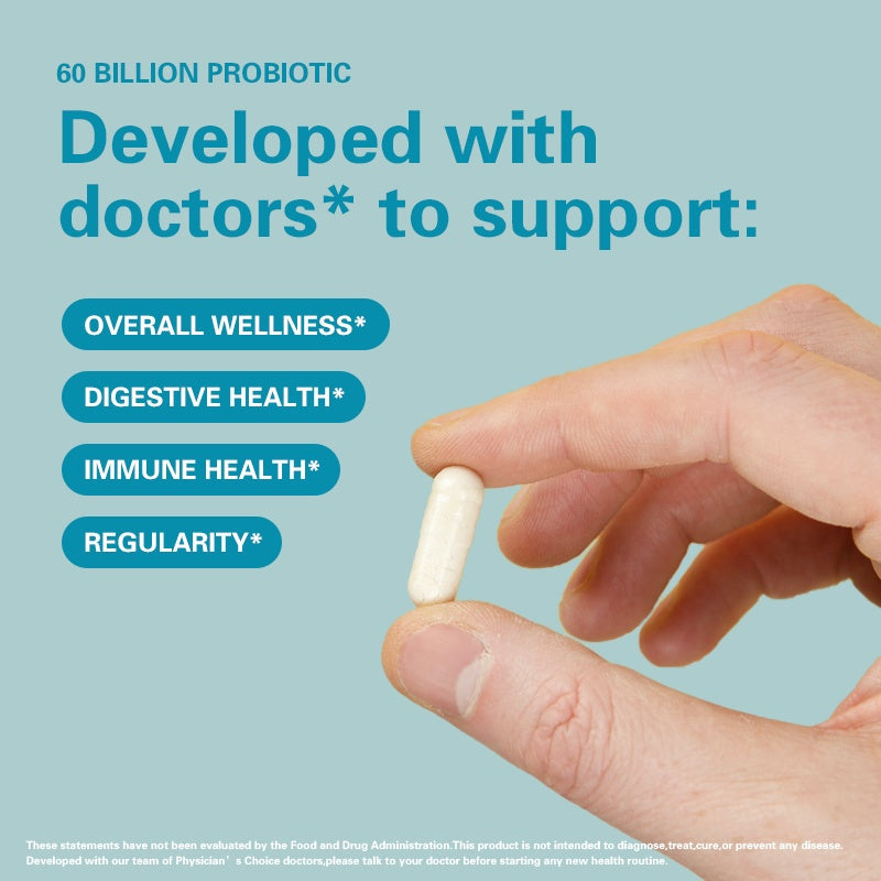 BSYS 60 Billion CFU Probiotic Capsules for Digestive & Immune Health