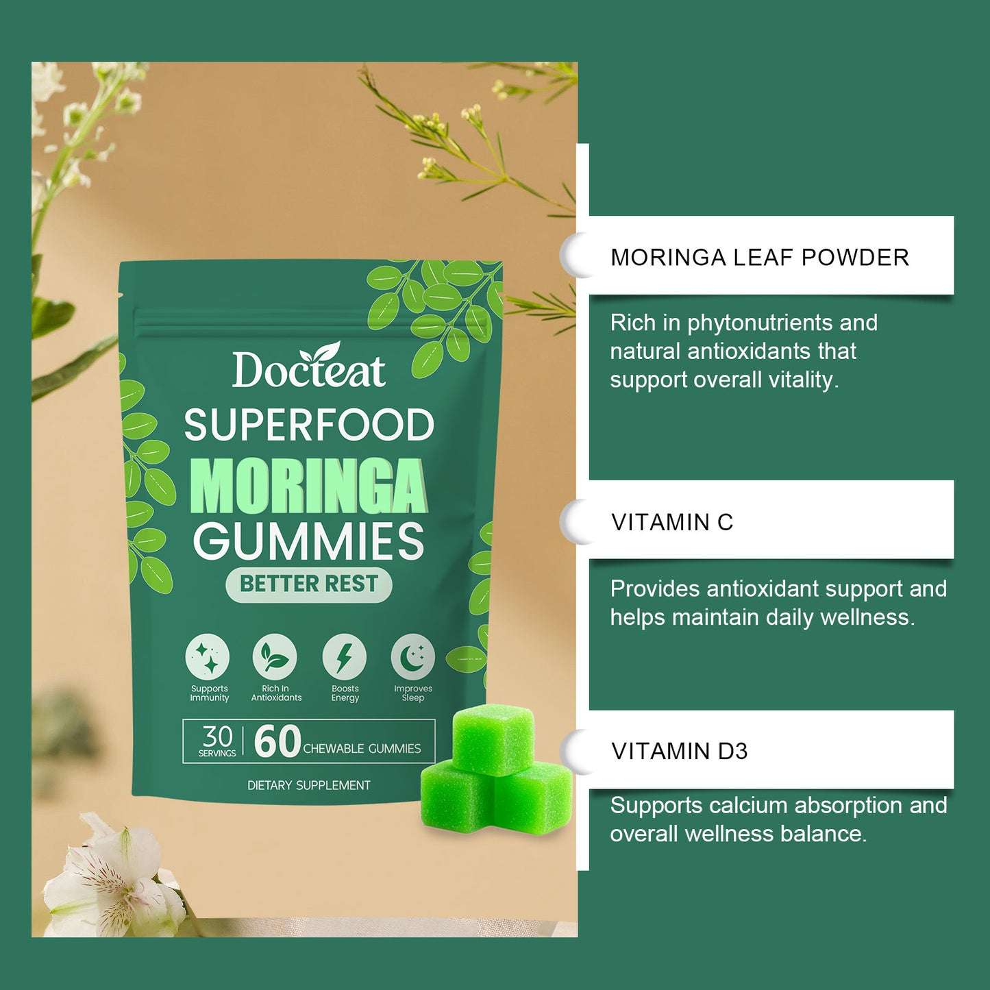 Docteat Moringa Sleep Support Gummies