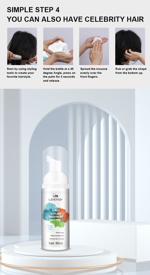 Curly Hair Shaping Mousse Moisturizing Anti-frizz
