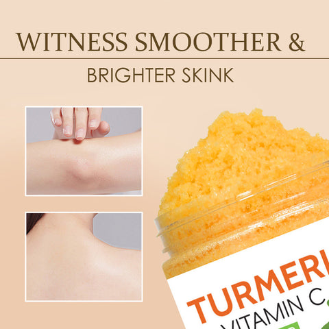 Turmeric & Vitamin C Body Scrub Deep Cleanse, Exfoliate & Strengthen Daily Shower Ritual Natural Ingredients Blend With Turmeric, Vitamin C & Hyaluronic Acid