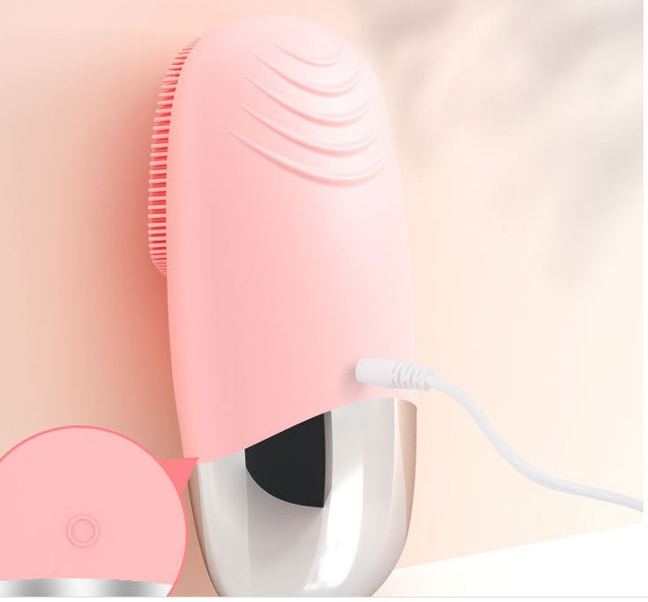 Mini Silicone Electric Face Cleansing Brush – Cleanser & Skin Massager